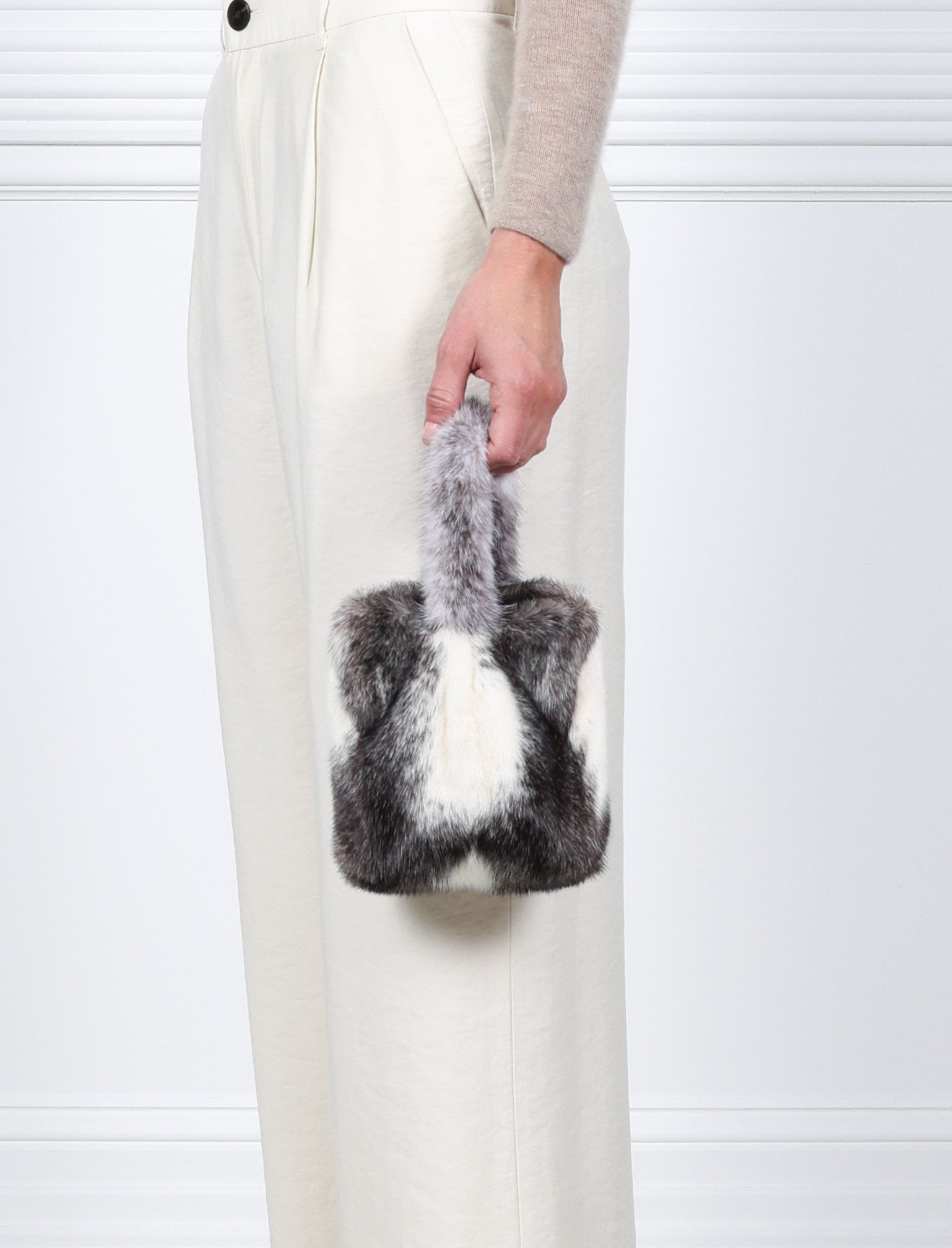 The Meow Mini Cross Mink Bag