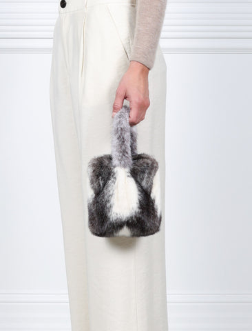 The Meow Mini Cross Mink Bag
