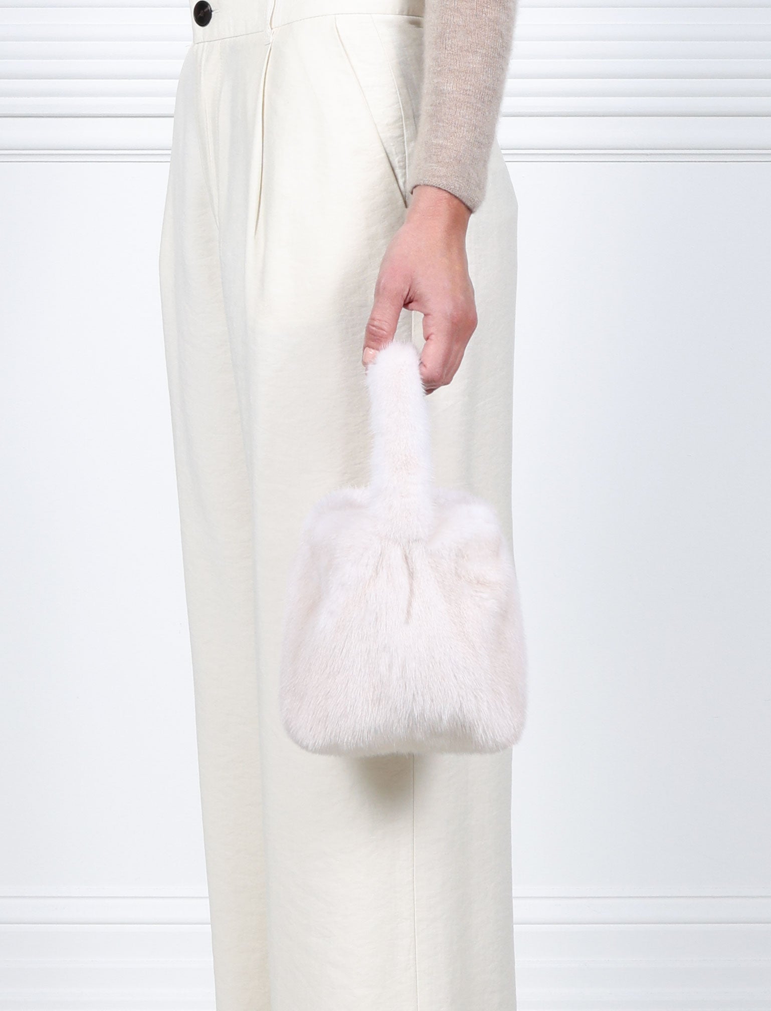 The Meow Mini Mink Fur Bag in Solid Colors