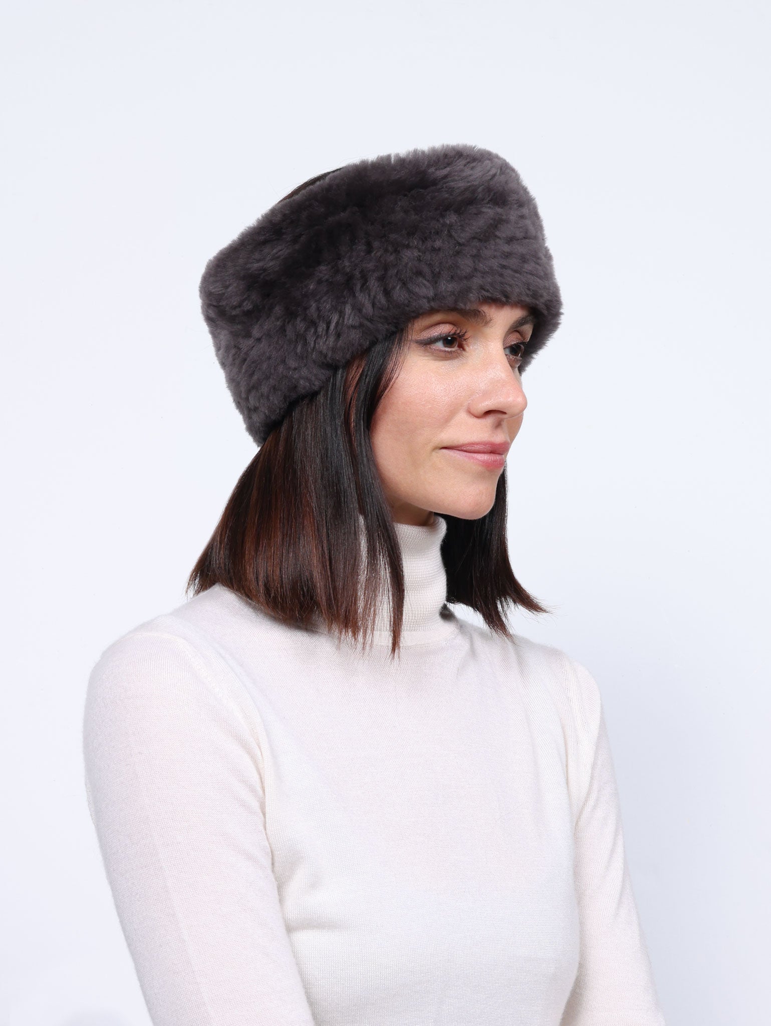 Knitted Shearling Headband