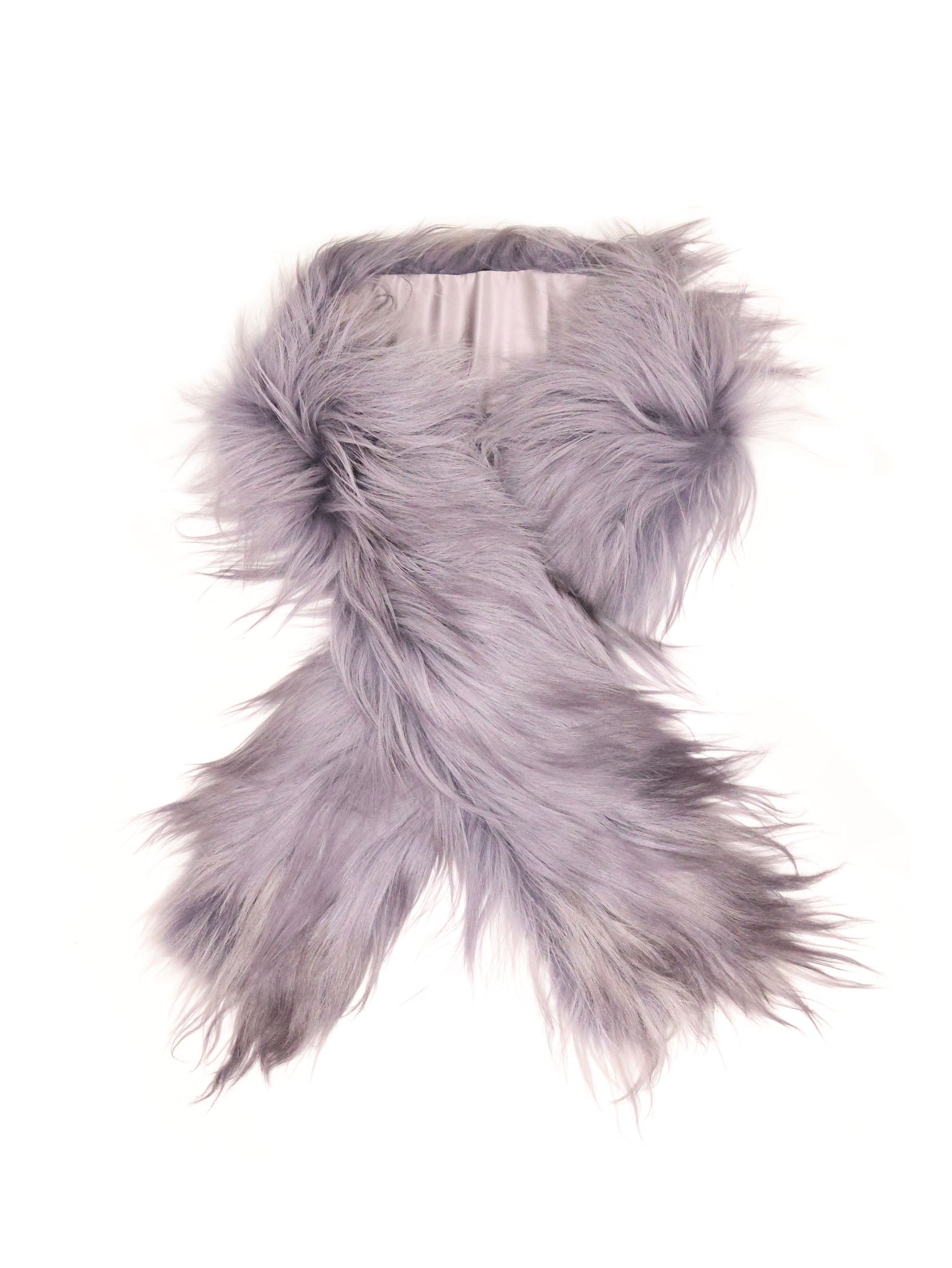 Long Hair Shearling Goat Scarf