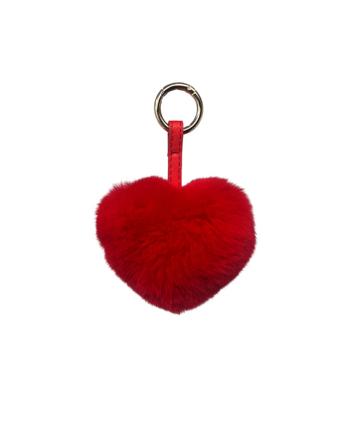 I Heart You Fur Keychain