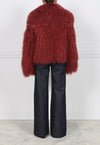 The Brynn Shearling Jacket in Red