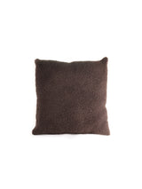 Dark Brown Curly Shearling Pillow