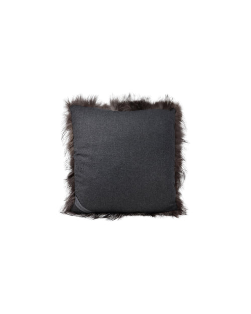 Silver Fox Upcycled Fur Pillow