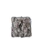 Silver Fox Upcycled Fur Pillow