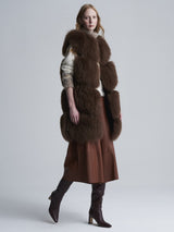 The Plush Chevron Shearling Vest