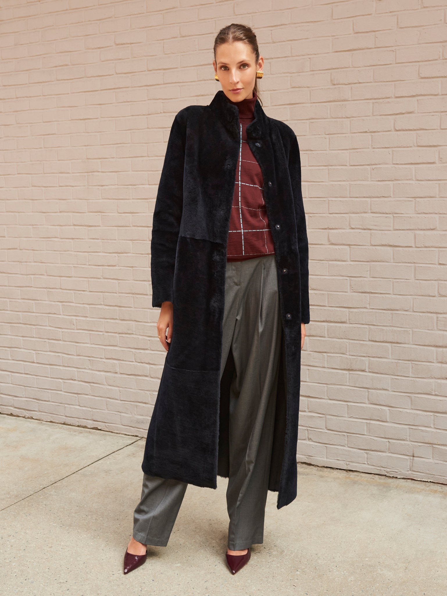 The Antonia Shearling Wrap Coat