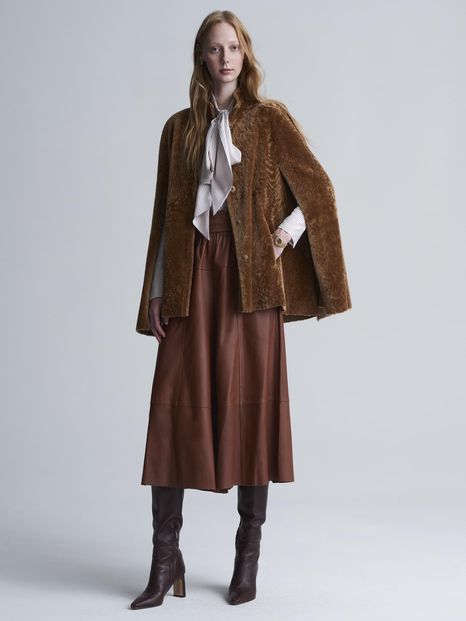 The Abigail Shearling Cape