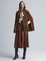 The Abigail Shearling Cape