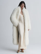 The Cleopatra White Shearling Coat