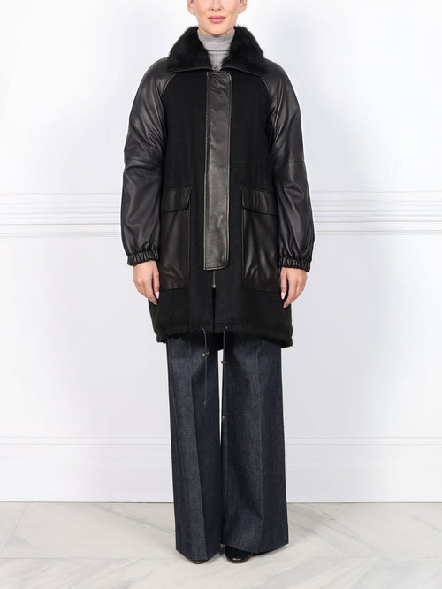 The City Felt Shearling Lined Coat