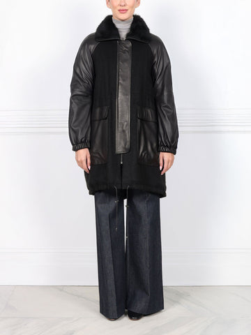 The City Felt Shearling Lined Coat