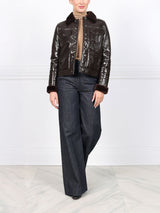 The Trucker Patent Shearling Jacket