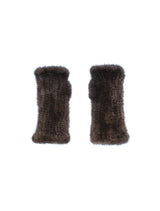 The Short Mink Knitted Fingerless Fur Gloves
