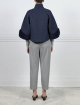 The Maren Wool Jacket with Mink Fur Trim