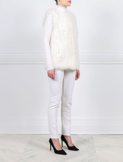 Shearling Crew Neck Vest