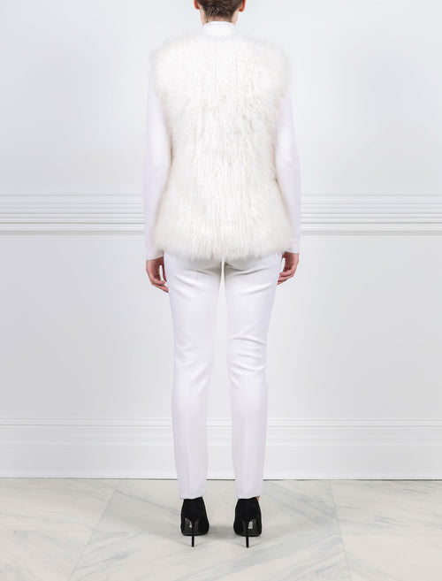 Shearling Crew Neck Vest