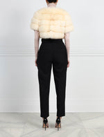 The Sable Stratus Fur Shrug in Ivory