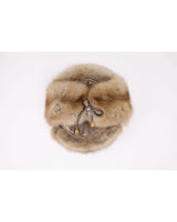Golden Sable and Metallic Leather Trapper Hat