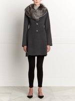 Fox Trimmed Double Faced Wool Cashmere Coat
