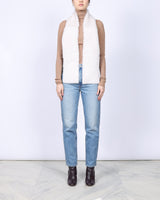 Cashmere Shearling Raw Edge Scarf