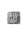 Upcycled Fox Fur Pillow in White Marble