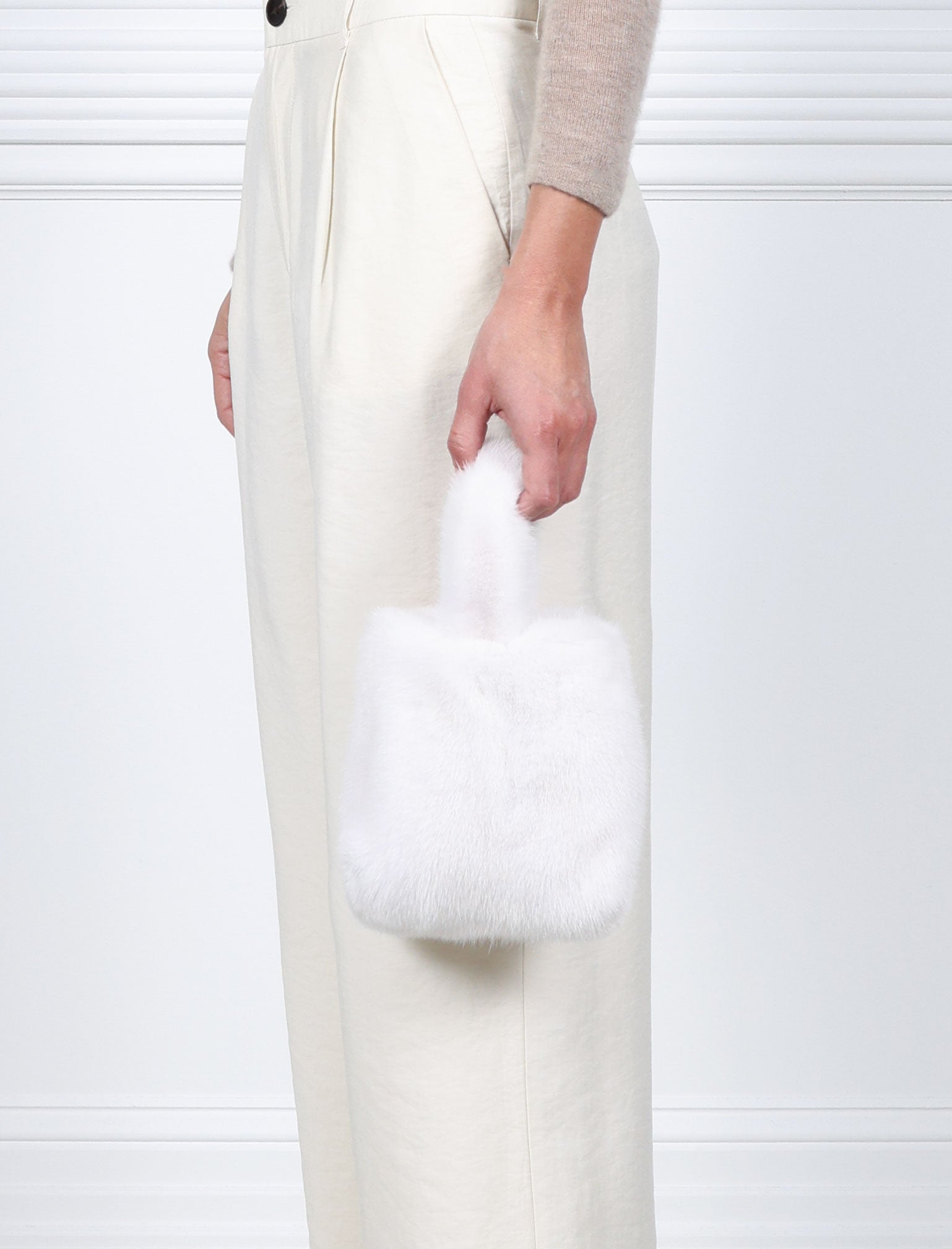 The Meow Mini Mink Fur Bag in Solid Colors