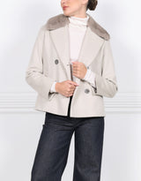 The Helena Wool and Mink Fur Peacoat