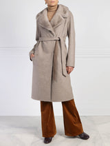 The Aubrey Wool Blend Coat with Mink Fur Collar