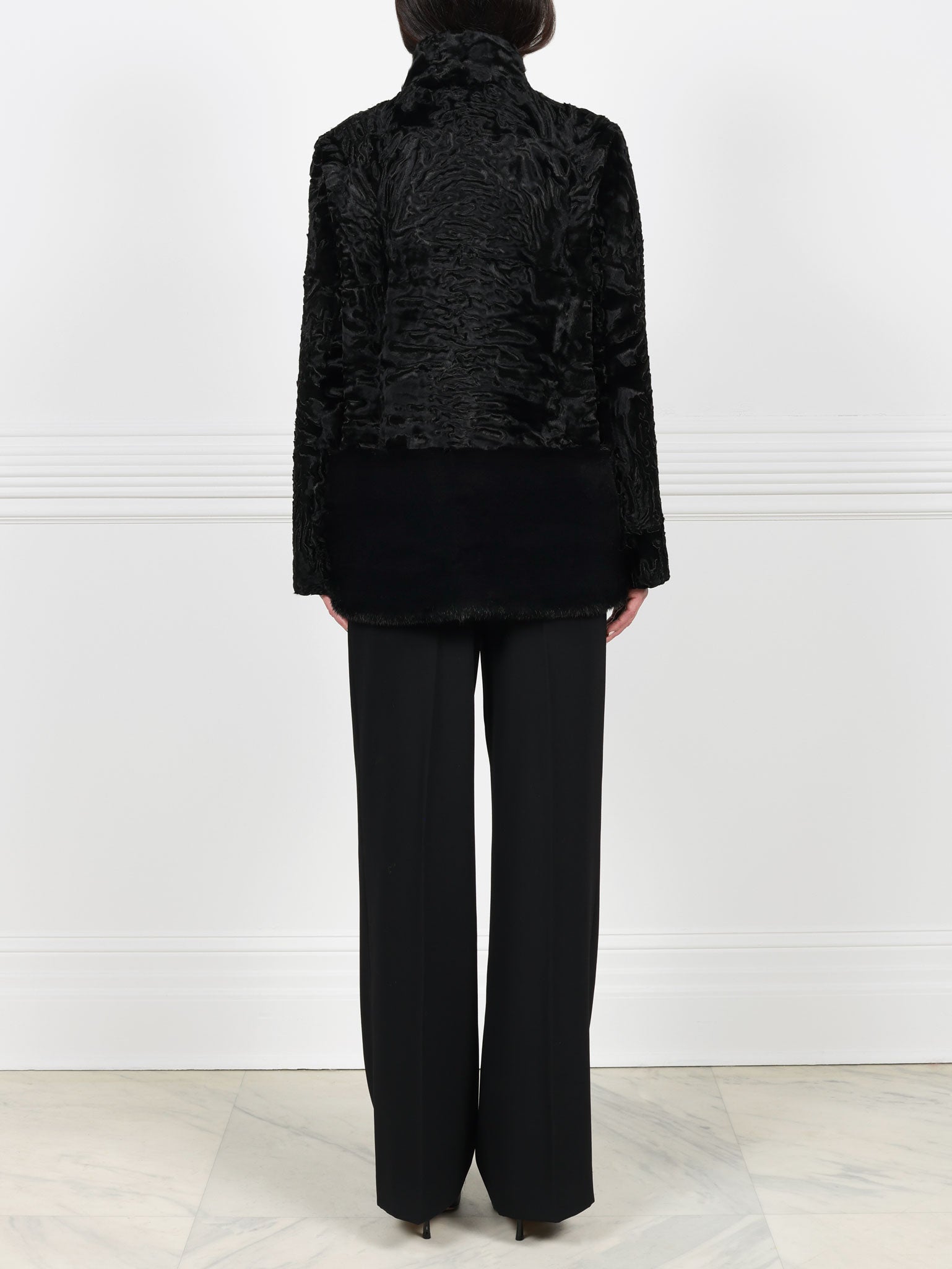 The Peplum Lamb and Mink Jacket