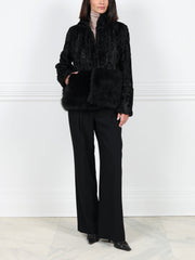 The Dover  Upcycled Lamb Jacket with Fur Trim