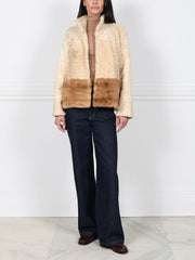 The Dover Lamb Jacket with Mink Fur Peplum