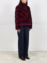 The Quilan Violet Mink Fur Jacket