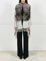Fur Trim Fringed Stole