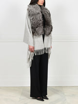 Fur Trim Fringed Stole