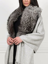 Fur Trim Fringed Stole