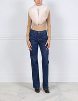 Dyed Silver Fox Fur Collar