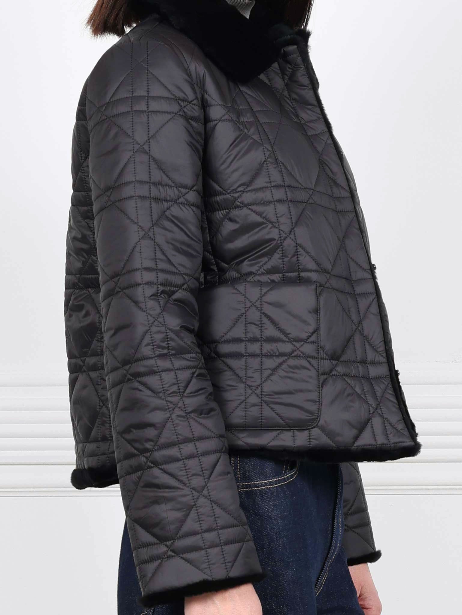 Quilted Sheared Fur Reversible Jacket