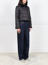 Quilted Sheared Fur Reversible Crop Jacket
