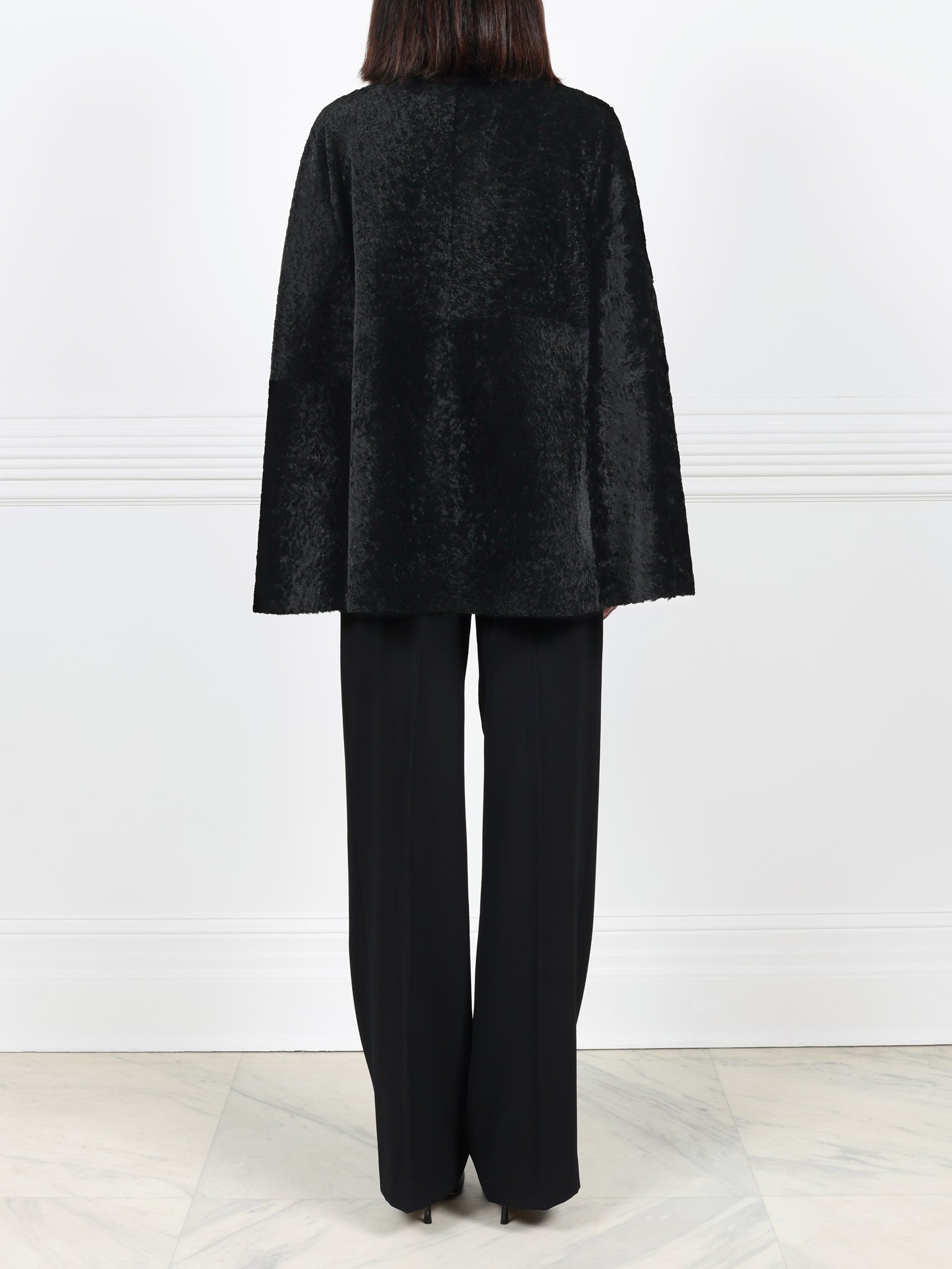 The Abigail Shearling Cape