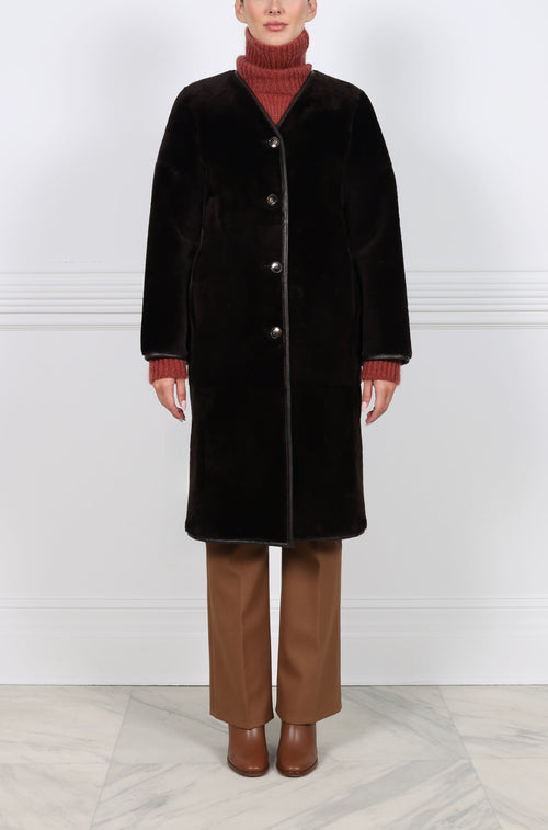 The Annie Reversible Merino Shearling Coat