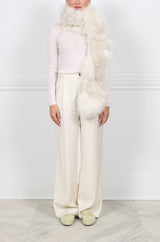 Multi Media Shearling Scarf