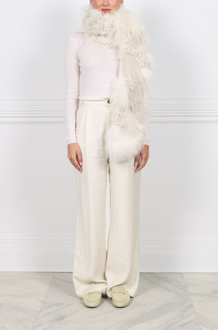 Multi Media Shearling Scarf