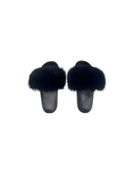 Dyed Fox Fur Slipper in Assorted Colors