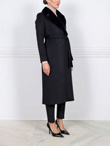The Lottie Wool Coat with Mink Fur Collar