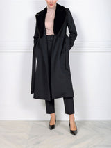 The Lottie Wool Coat with Mink Fur Collar