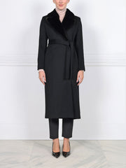 The Lottie Wool Coat with Mink Fur Collar