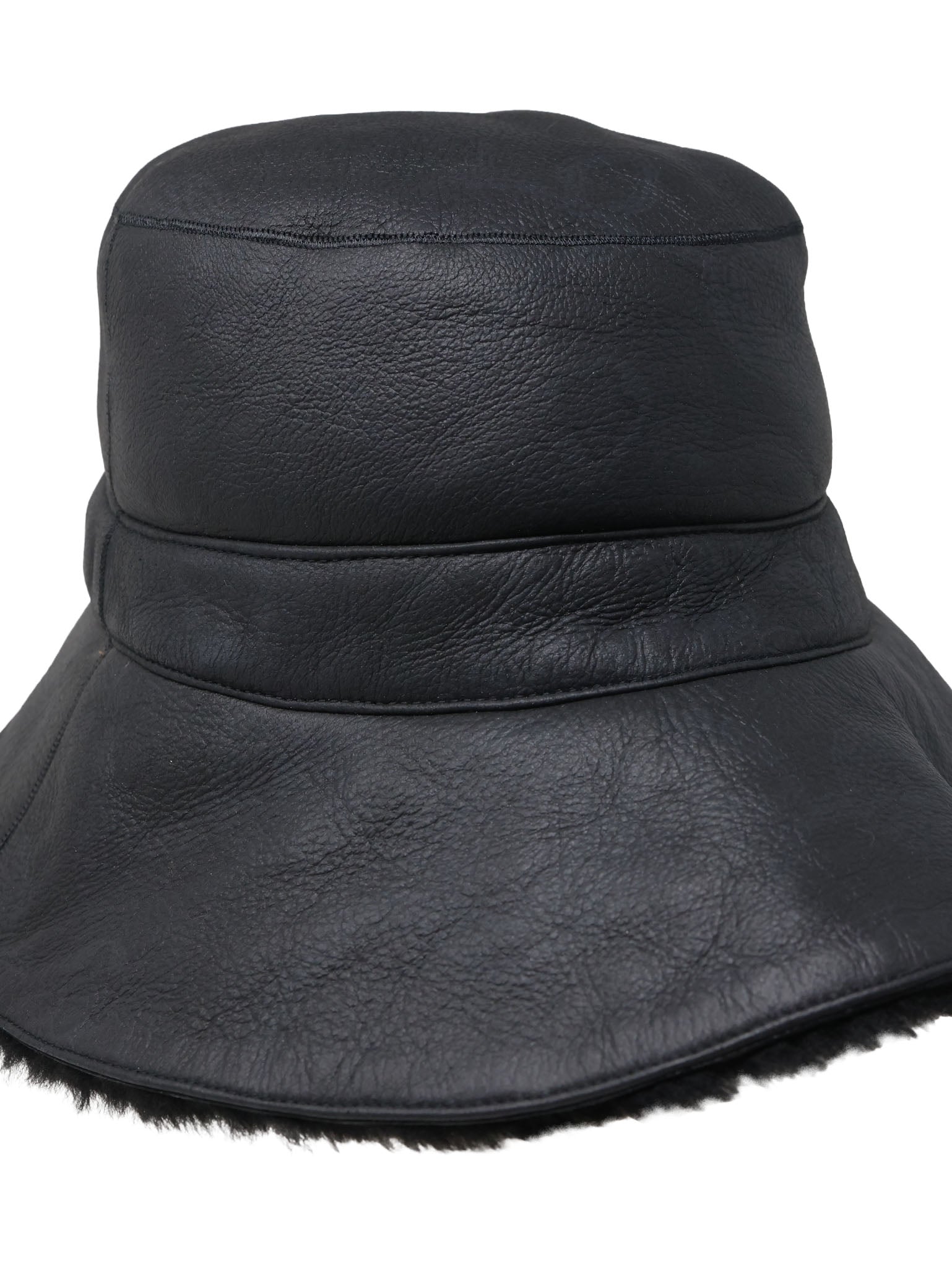 Fantastic Flowers Printed Reversible Shearling Bucket Hat Designed by Zandra Rhodes
