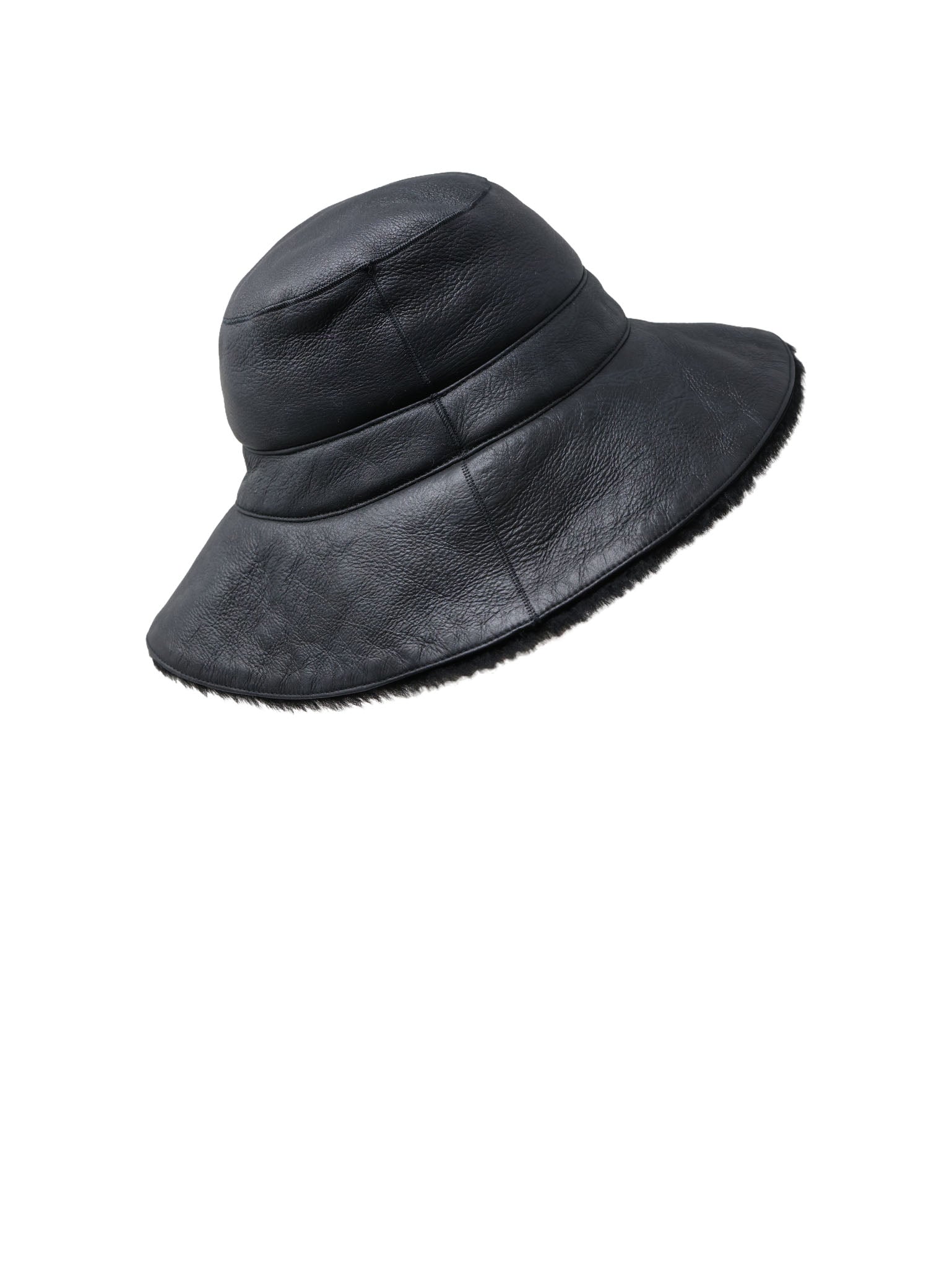 Fantastic Flowers Printed Reversible Shearling Bucket Hat Designed by Zandra Rhodes